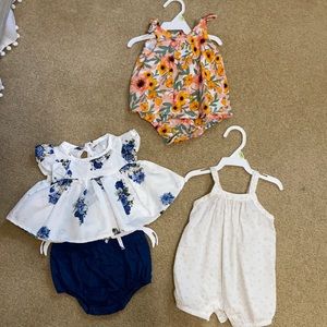 Bundle of newborn & 0-3 month baby girl clothes